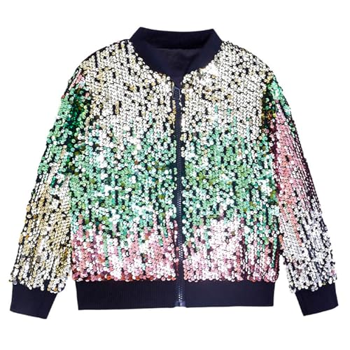 Veste à paillettes fille pour briller lors des fêtes de Noël en famille