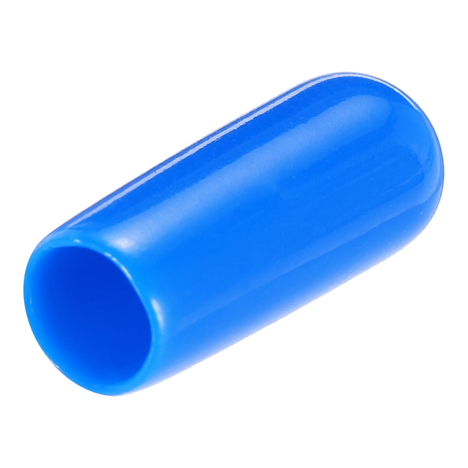 sourcing map 20pcs Rubber End Caps 5mm(3/16") ID Vinyl PVC Round Tube Bolt Cap Cover Screw Thread Protectors,Blue — image 1