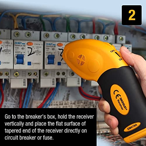 Allsun ALLSUN-EM419A Ac 100-120V Circuit Breaker Finder,Miniature Circuit Tracer Detector thumb #3