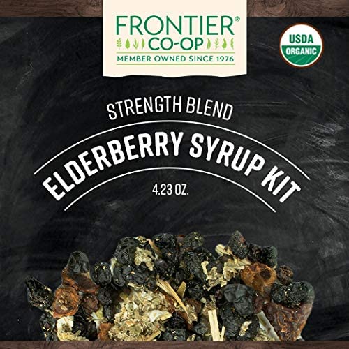 Frontier Co-op Organic Elderberry Syrup Kit 4.23oz | Pack of 2