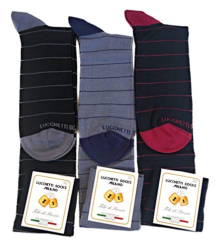 Candados Socks Milano 6 pares calcetines largos de verano en diferentes diseños, algodón mercerizado fresco y ligero, talla única Assortimento D