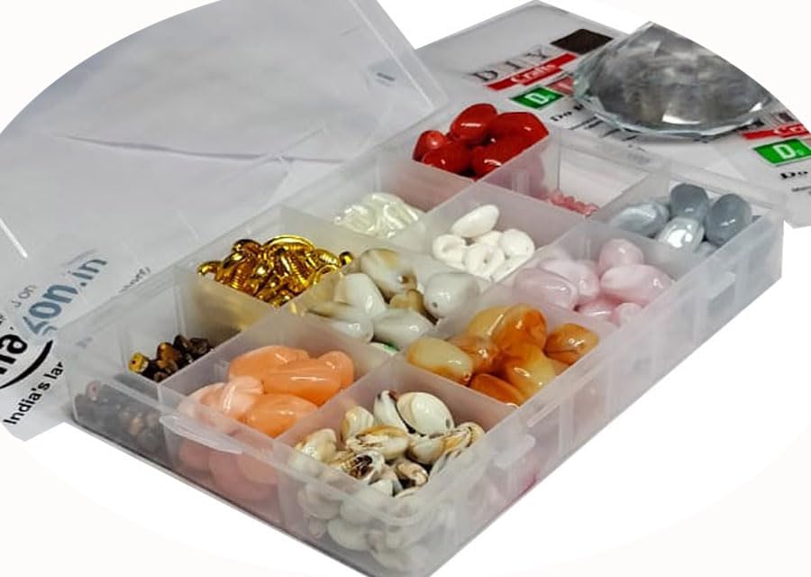 Image of DIY Crafts 1, Unssorted Mix Style Shape Moti Beads Kit for Jewellery Making, Art Crafts Work Necklace Bracelet Earring Making Earring Random DIY Craft Making DNo# 3 1st Image Contain Bo (1)