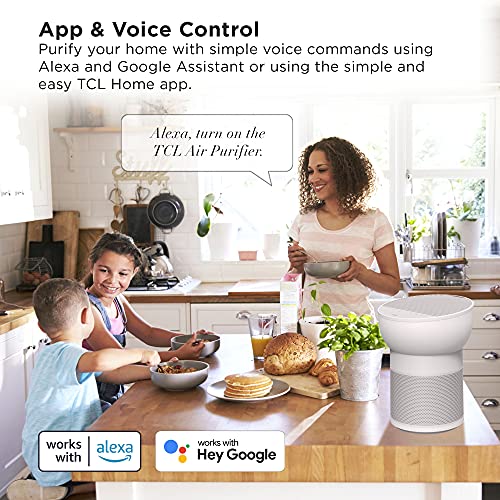 Tcl Breeva A2 Smart Air Purifier With 4-Stage Clean, True Hepa (H13), Removes 99.97% Of Dust/Bacteria/Odors & More, App & Voice Control, Auto Shield, Quiet, White (A215W) #TOP3