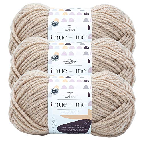 Lion Brand Yarn Hue + Me Chunky Yarn for Crocheting Knitting and Crafts Desert 3 Pack