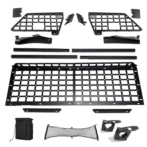 CTH for Ford Explorer 2020-2024 Rear Trunk Modification Molle Panel Trunk Luggage Cargo Storage Trunk Organizers Bracket Luggage Holder Shelf Kit Car Accessories