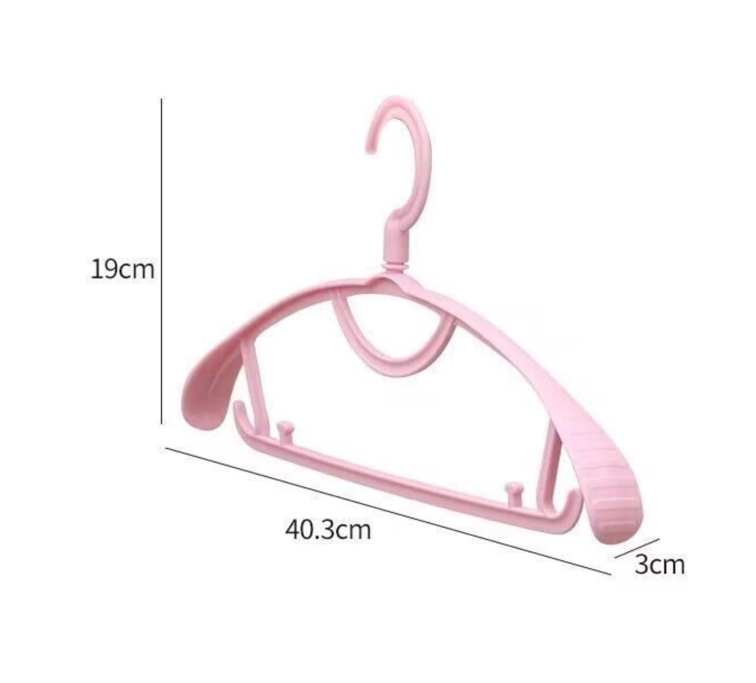 10 Paquetes De Perchas Antideslizantes De Hombro Ancho, Percha para Traje con Barra para Pantalones, Estante Organizador De Armario con Ganchos Giratorios para Sudadera(White)