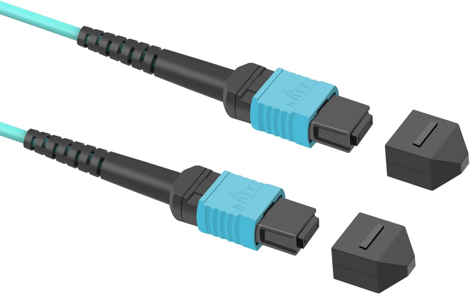lidkew MPO-MPO 1.5m OM4 Fiber Patch Cable,4.95ft 12-Core Multimode Fiber Optic,LSZH Jacket Optical Cable,40G/40GBASE-SR4, MTP Compatible for QSFP Transceivers,Data Center