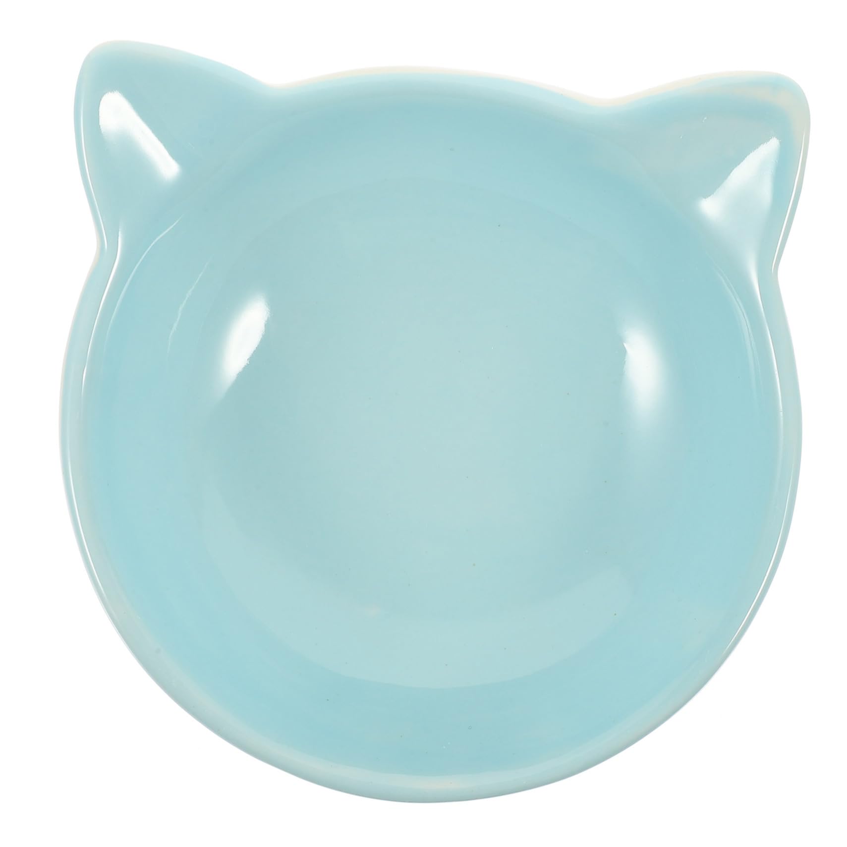 Abaodam Ceramic Cat Bowl with Cute Cat Ear Design Pet Food Feeder for Cats and Kittens Easy to Clean Smooth Surface for Food and Water Ceramic Pet Dish