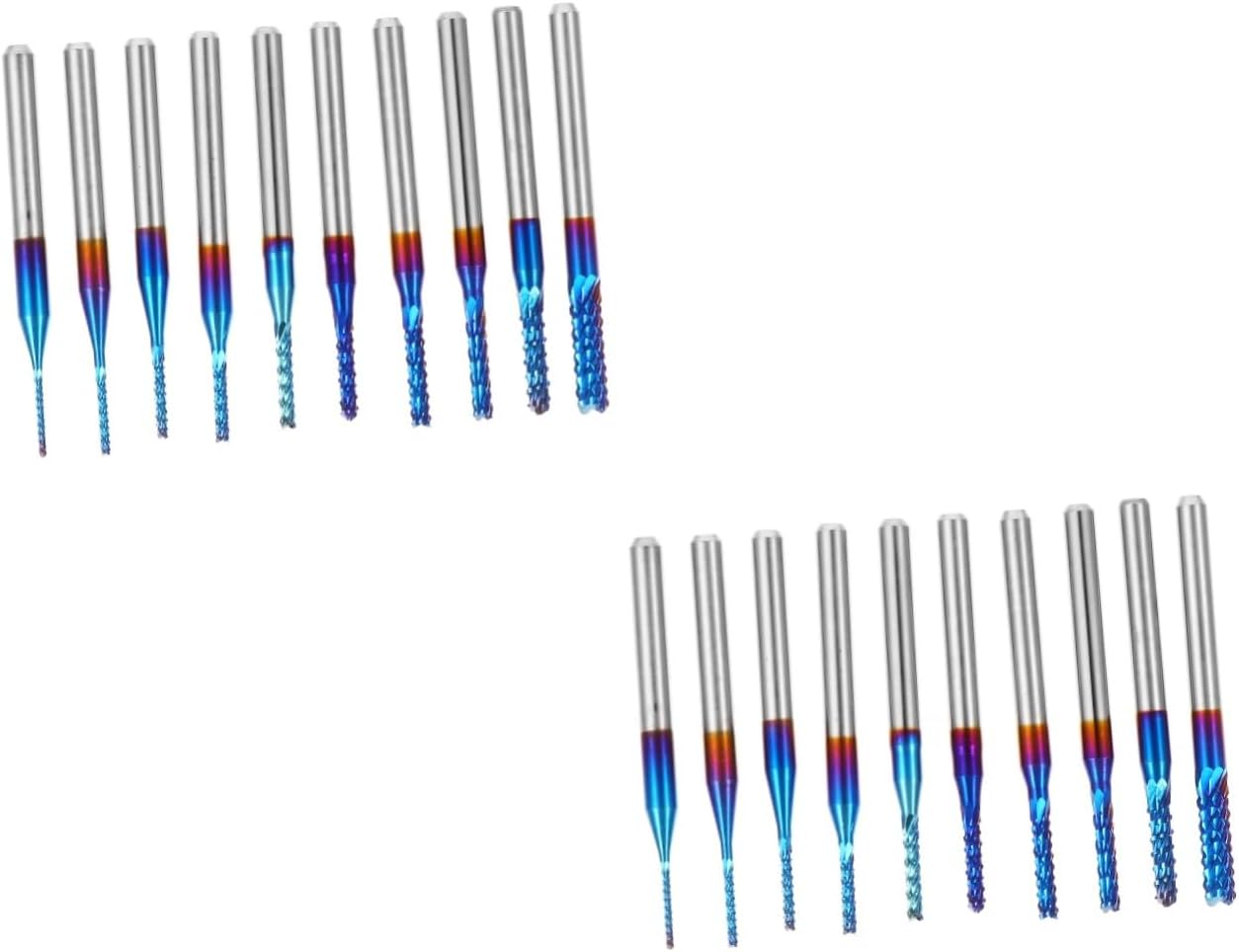 jojofuny 20pcs Total Router Carbide Engraving Bits Milling Cutter Pcb Milling Cutter for Cnc