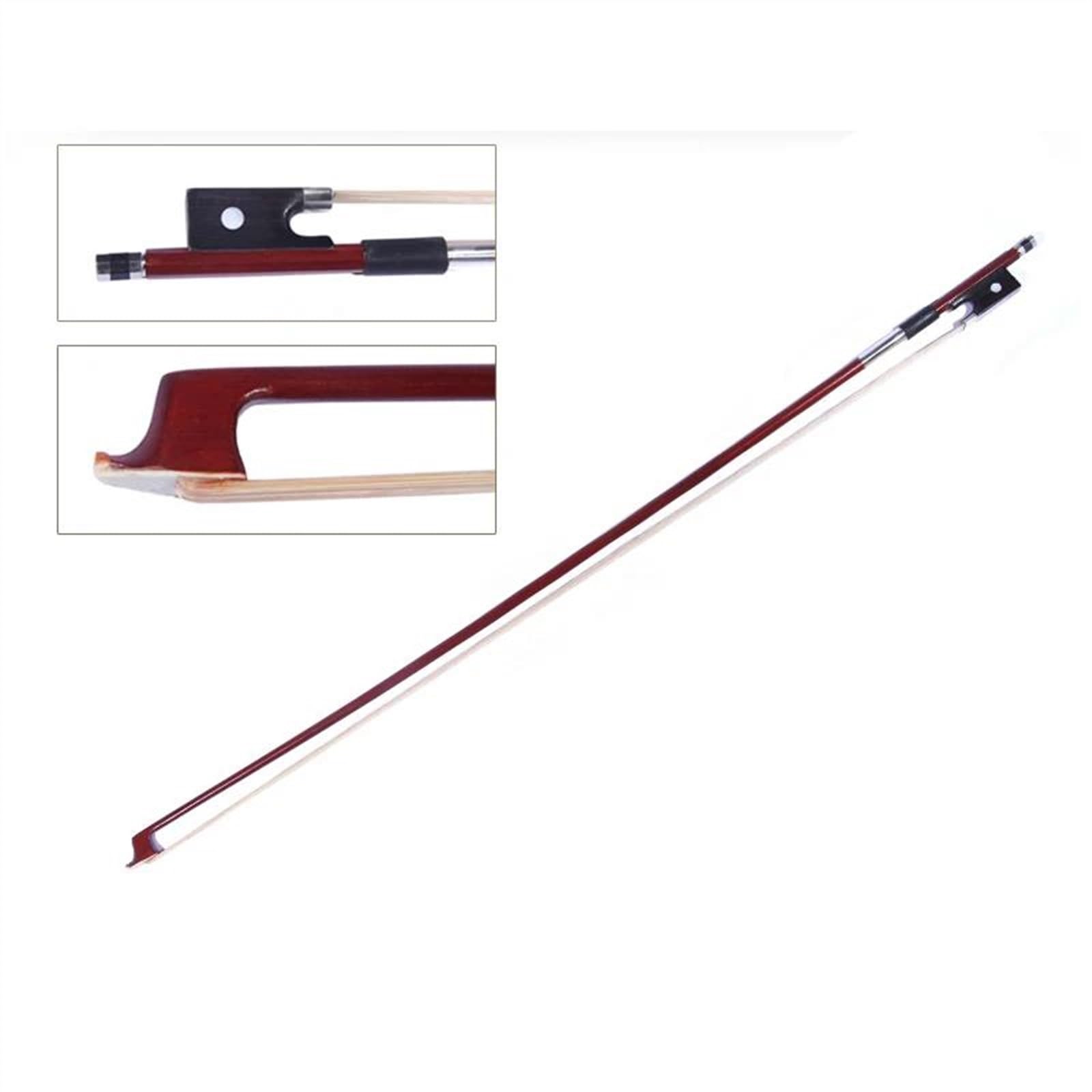Ebenholz Frosch Achteckiger Violinbogen In Voller Größe Gerade Brasilholz Rosshaar Geigenbogen Violinteil Zubehör (Color : 1/8)