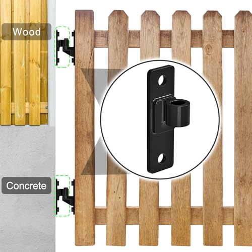 Image of Insaga Heavy Duty Gate Hinges, 2Pack High Strength Steel with Electroplated Finish, Thick 6mm Black Hinges for Farm Gates, Fences, Barns, Sheds & Outdoor Gates (4.9 inchx1.5 inch)