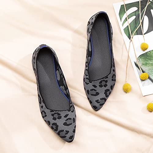 Image of Frank Mully Womens Pointed Toe Flats Knit Dress Shoes Comfort Women Shoes Softable