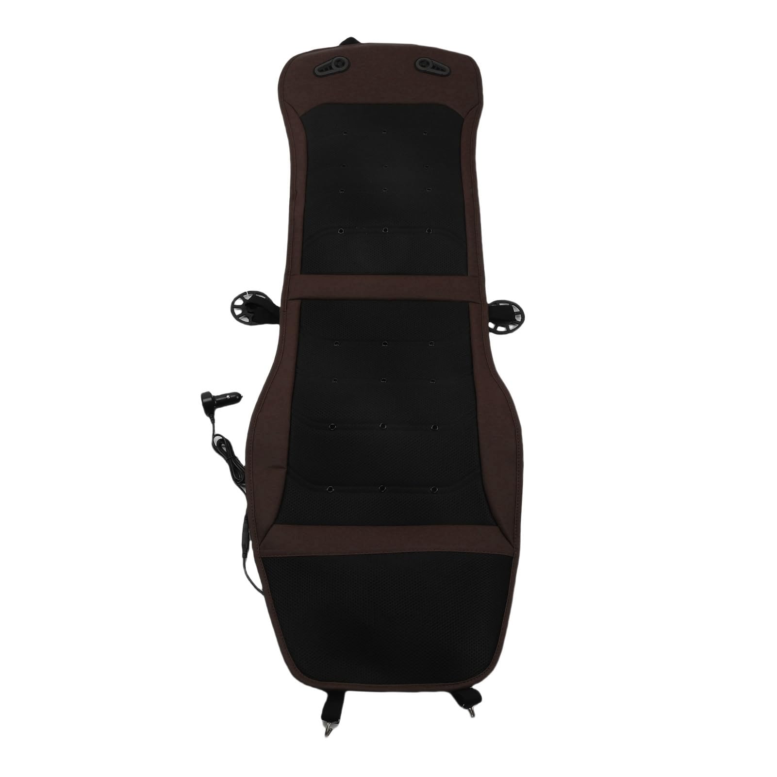 Coprisedile Rinfrescante per Auto con 2 Ventole e 24 Prese d'aria - Cuscino per Sedile Fresco Ventilato per Auto DC 12V/24V per il Massimo Comfort (BROWN)