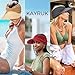 KAY RUK Sun Visor Hats for Women, Summer Visor Cap Adjustable Beach with Wide Brim for Sports Travel Hiking Wine Red