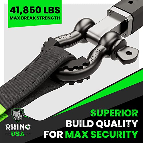 Rhino Usa D Ring Shackle 41,850Lb Break Strength – 3/4” Shackle With 7/8 Pin For Use With Tow Strap, Winch, Off-Road Jeep Truck Vehicle Recovery, Best Offroad Towing Accessories (2 Pack - Matte) #TOP2