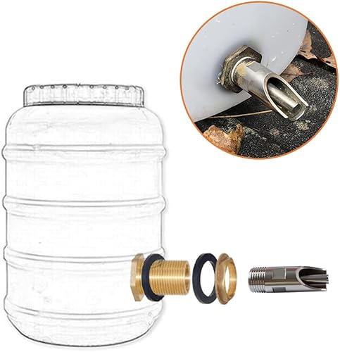 Miniatura 3 de Joywayus 5 bebederos automáticos de acero inoxidable de 12 NPT para pezón de cerdo + 5 piezas de 12 hembra a 34 macho de latón conector de tanque de