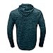 Mens Fashion Athletic Hoodies Sport Workout Long Sleeve Sweatshirt Casual Solid Color Fleece Pullover Hoodie (Medium,Blue)
