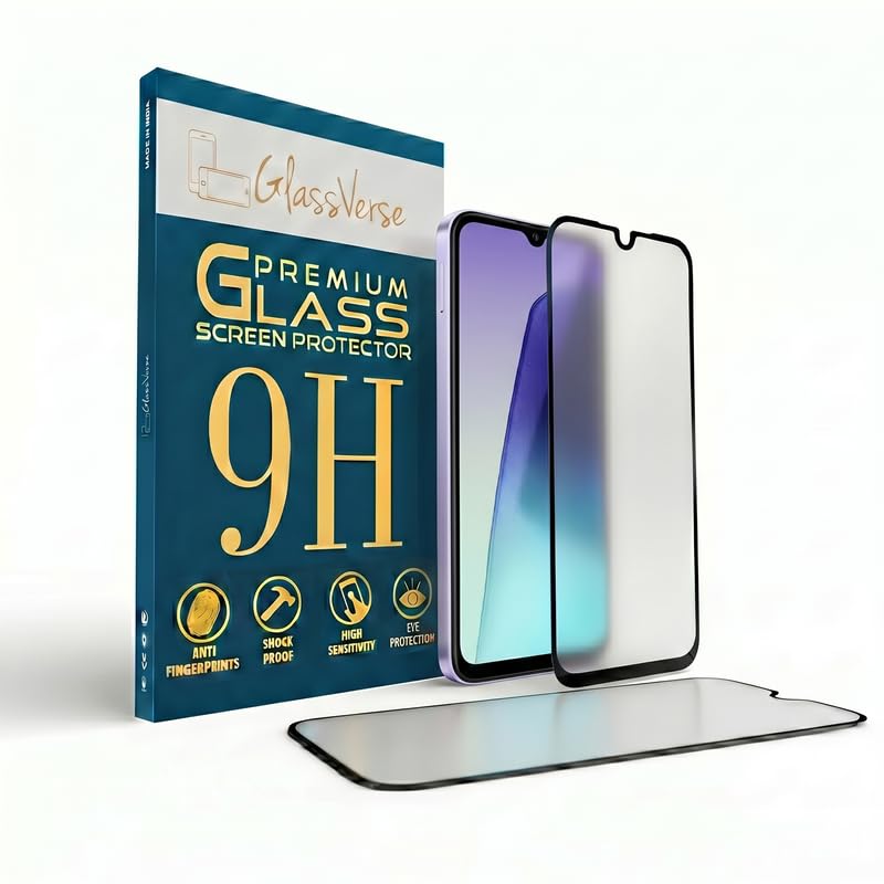 Image of GlassVerse Matte Tempered Glass for Redmi 14C 5G | Anti Glare, Smooth Touch Screen Protector, 9H Hardness, Edge to Edge, Case Friendly, Hassle-less Installation Kit Included. (Pack of 2)