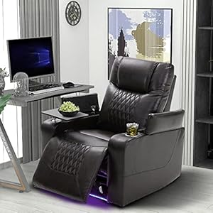 Meraxelectricreclinerchairwithusbchargeport360swiveltraytablehandinarmstorageandcupholdersambientlightinggaminghometheaterseating Urban Country Home Decor Merax electric recliner chair with usb charge port 360 swivel tray table hand in arm storage and cup holders ambient lighting gaming home theater seating urban country home decor