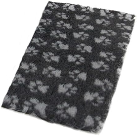 Pet n Home PnH Veterinary Bedding ® - NON SLIP - Rectangle 76cm x 50cm - Charcoal Paws - READY TO USE, SELVAGE EDGE REMOVED.