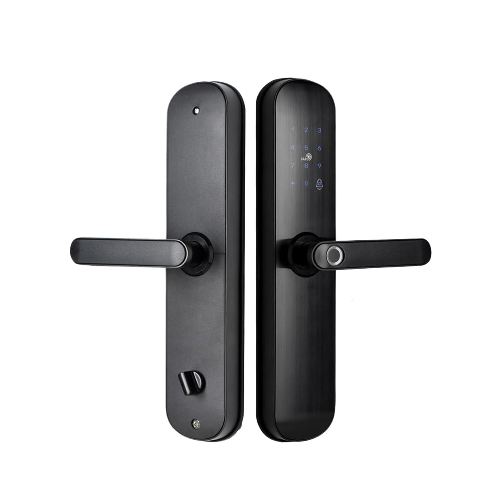 Serrure intelligente WiFi Tuya avec empreinte biométrique poignée gauche noire 6068