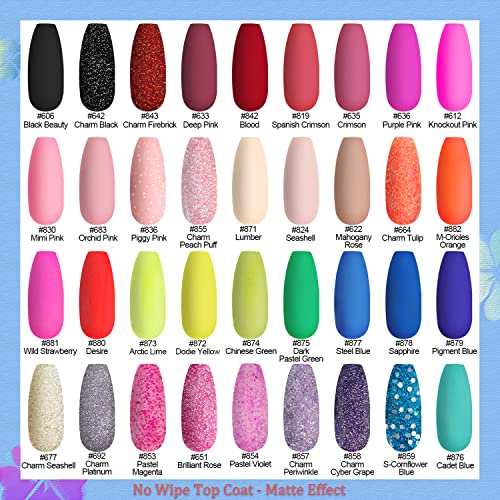 Lavender Violets UV-Gel-Nagellack 42 PCS mit Base und Matte-Glänzende/Diamant/Glow in the dark No Wipe Top Coat Soak Off… – Bild 5