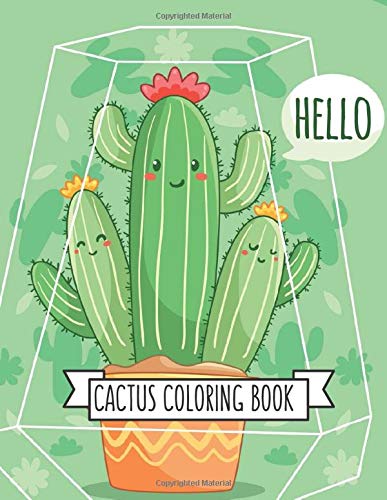 Cactus Coloring Book: Coloring Toy Gifts for Kids or Adults | Cute Easy and Relaxing Realistic Animal Large Print Birthday Gifts