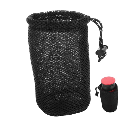 LAPYAPPE キャンプ用調理器具収納巾着バッグ 丈夫なメッシュ製 丸底デザインで容量拡大 アウトドア用食器オーガナイザー 軽量で携帯便利 キ