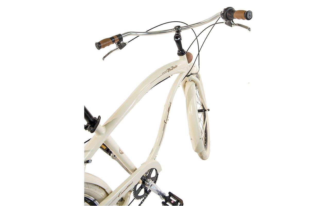 Via Veneto by Canellini - Bici Vélo Citybike Byciclette CTB Homme Vintage Retro Via Veneto American Cruiser Aluminium