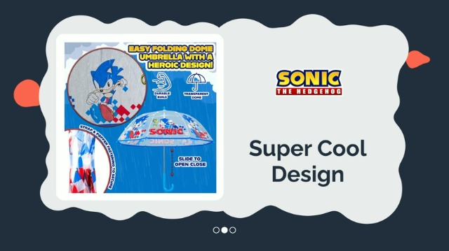 Sonic - Parapluie imprimé Sonic - Bleu - - nu Sonic - Parapluie imprimé Sonic - Bleu - - nu