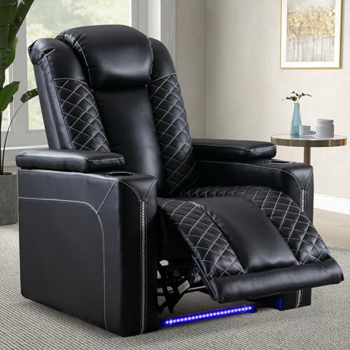 Sillón reclinable eléctrico piel sintética negro miniatura 1