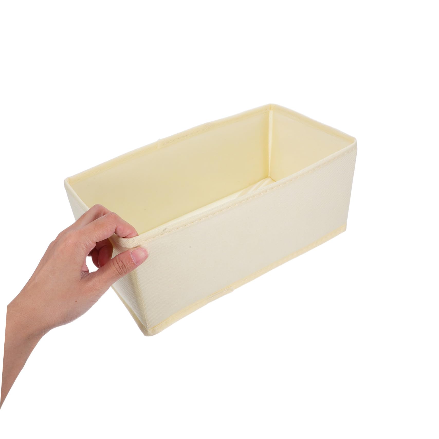 Organizzatore per Biancheria Intima da Cassetto, 6 Pezzi Beige | Scomparti Indipendenti Cartone e Coperchio Struttura Rigida per Tessuto Non Tessuto Armadi e Guardaroba