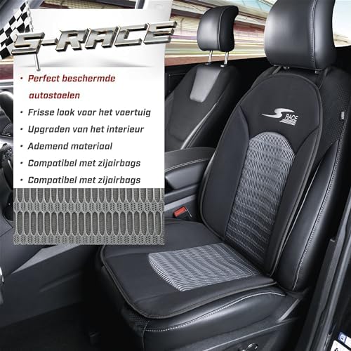 Walser Car Comfort 11652 Nakładka Na Fotel Samochodowy, Nakładka Na Siedzenie S-Race, Czarny