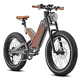 Eahora P5/P5 Plus (2024 Newest Upgraded) Peak 1000W Electric Bike for Adults, Full Suspension Fat Tire Electric Bike 20AH Removable Battery EBike 28MPH Magnesium Alloy Frame Electric Mountain Bike