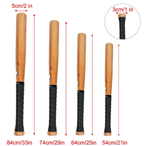 image for TargetEvo Natural Wood Baseball Bat Outdoor Sports Slugger Wooden Bat 
