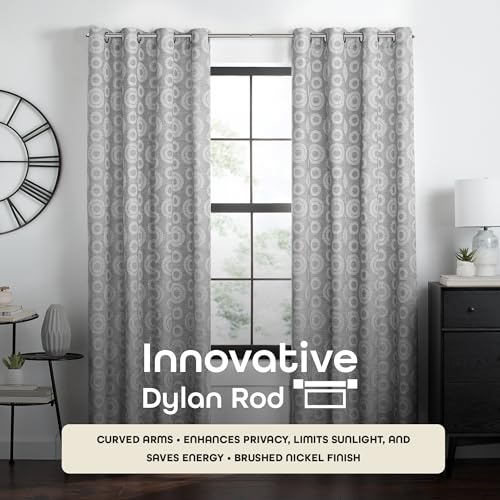 Image of Innovative Dylan Wrap Around Window Curtain Rod - 1 /2 inch Rod Diameter Fits Windows Size 36 inch - 66 inch - Stainless Steel Heavy Duty Drapery Rods for Bedroom, Living Room, Kitchen & Bathroom