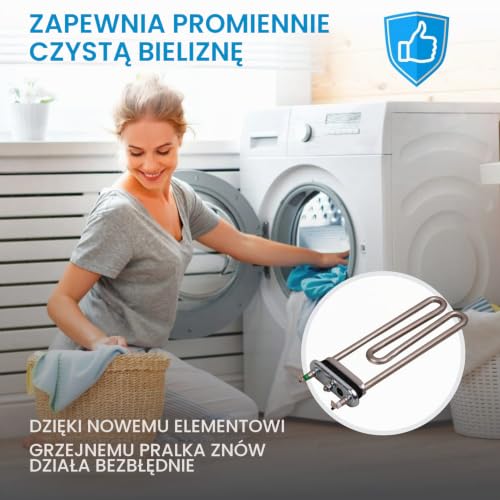 VIOKS Element grzewczy 2000W 230V Zamiennik dla grzałki do pralki Bosch 12024403 & IRCA 6099749R - Grzałka do pralki Bosch Neff Siemens