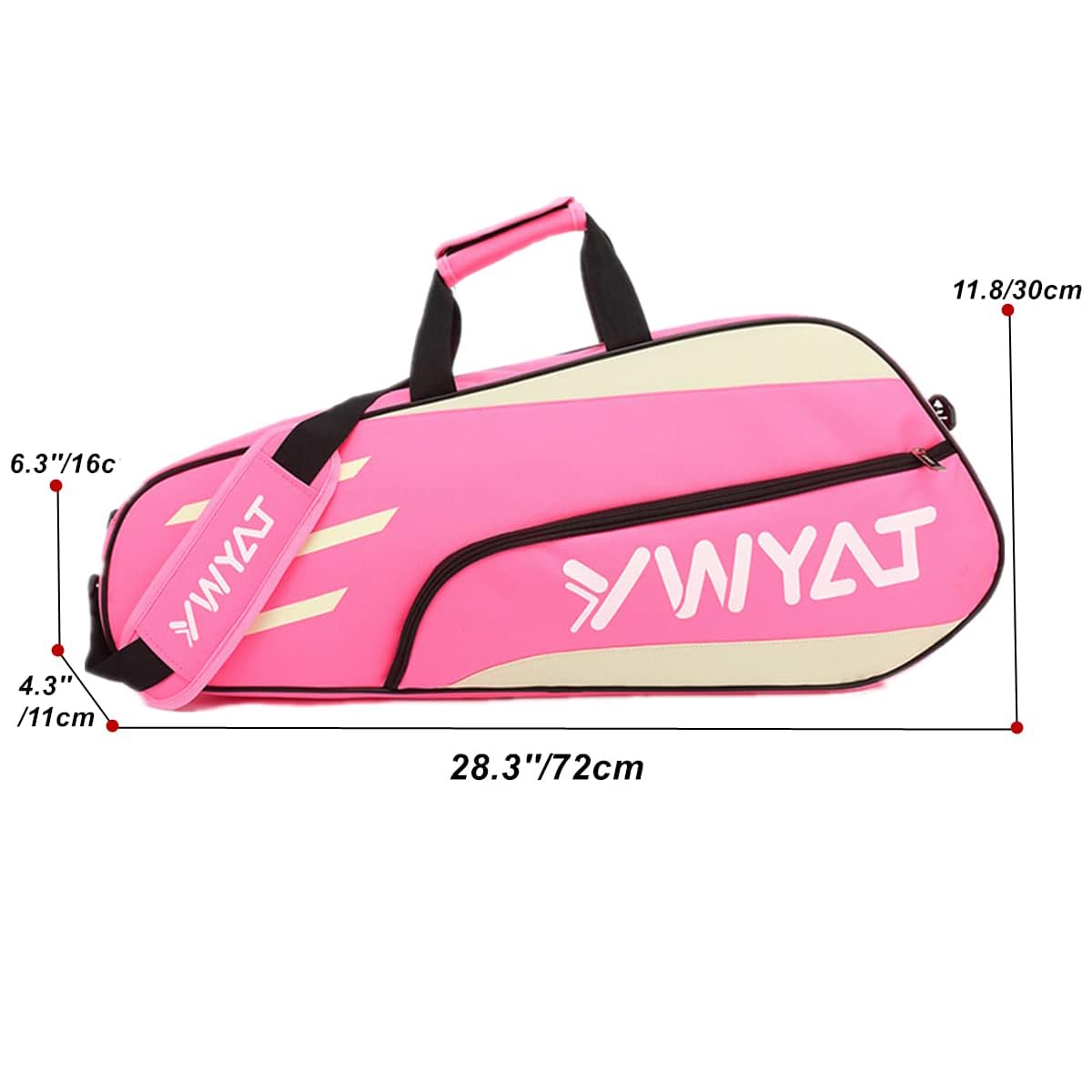 Borsa Per Racchette UNISTRENGH – Tela Impermeabile, 3 Scomparti, Tracolla Regolabile, Adatta A Tennis E Badminton