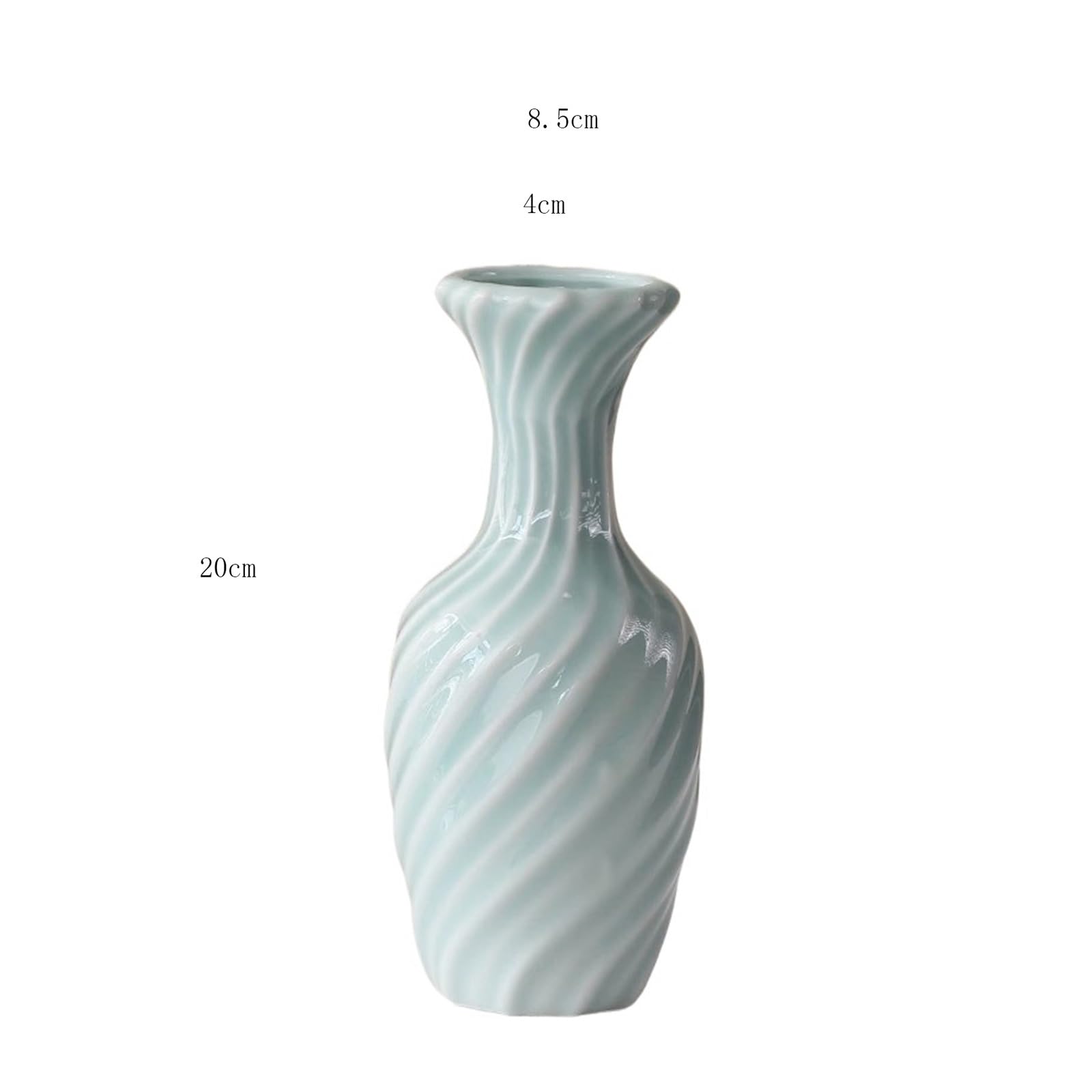 Casa Vaso in ceramica in stile cinese con texture curva decorativa