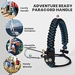 Insulated Water Bottle 40 oz, Triple Wall Vacuum Stainless Steel (Cold for 48 Hrs), Leak Proof & Non-BPA, Modern Water Flask Jug with Paracord Handle & Straw Spout Lids, Indigo/Black - Image 4