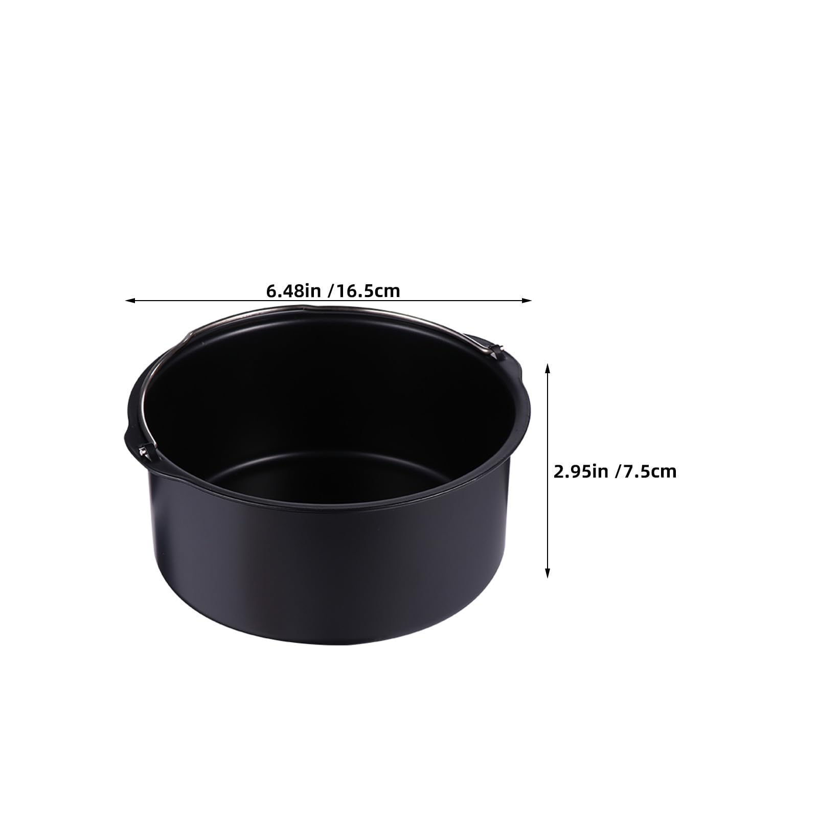 DOITOOL 1 Set Air Fryer Pizza Pan und Kuchen Barrel mit Dampf Rack Antihaftbeschichtung Backform Air Fryer Kuchen Barrel Backzubehör