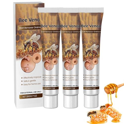 YunNing Bee Venom Cream，3PCS Wart Remover Cream Natural Ingredients Smooth and Moisturize The Skin Suitable for All Skin Types