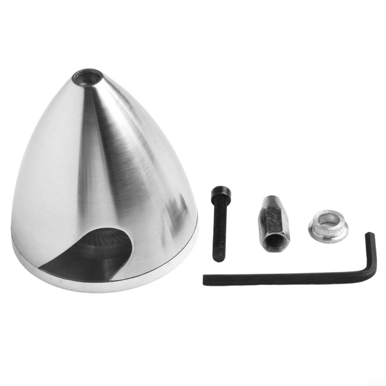 Zilimontt Aluminum RC Plane Spinner Propeller For Model Aircraft Engine Metal Props Multi-Size 1.25-5 Inch Silver With 10Mm Base Diameter(2.25in/57mm)