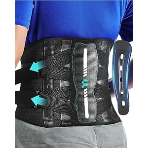 Fitomo Fascia Lombare Supporto Schiena con Supporto Ergonomico e Stecche in Fibra di Carbonio, Tessuto a Rete Ultra Fine, Fascia Elastica Lombare Donna Uomo per Lavoro, Sciatica, Postura