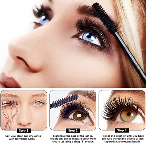 Geruicee Colorful Mascara 6 Color Rainbow Fiber Mascara Charming Longlasting Thick & Long Eyelash Smudge-Proof Eyes Makeup Gift For Women And Girls Party Stage Use (Blue) #TOP4