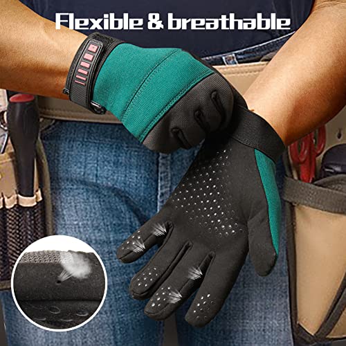 Hodup Gardening Gloves For Women And Men, Synthetic Leather Non-Slip Silicone Palm Padded Utility Garden/Yard Work Gloves #TOP2