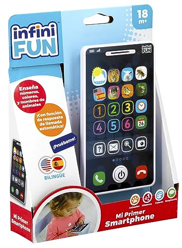 Jumbo - InfiniFun Mi Primer Smartphone Infinyfun,Educativo, táctil, bilingüe, Apto para niños a Partir de 18 Meses
