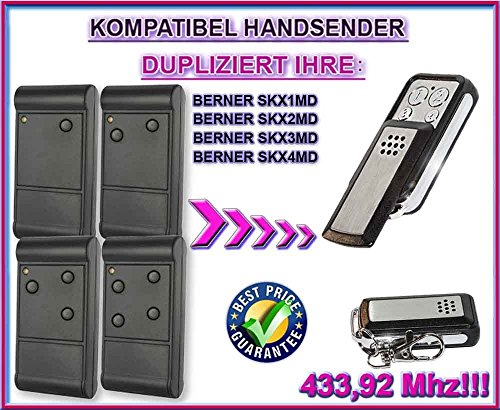 Supeero SKX1MD / SKX2MD / SKX3MD / SKX4MD kompatibel handsender / 4-Kanal klone Fernbedienung 433,92Mhz Fixed Code kopiergerät