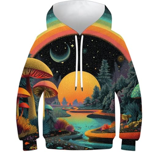 Sweat à capuche forêt enchantée 3D cadeau original pour anniversaire ado 11-13 ans