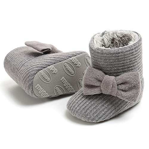 Image of LAFEGEN Baby Girl Booties Non Slip Faux Fur Infant Ankle Snow Boots Newborn Toddler First Walker Winter Crib Shoes 3-18 Months